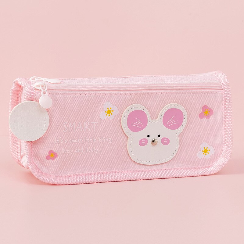 Kinbor Cute Duck Pencil Case Fabric Large Capacity Stationery Tools Storage Back To School Supplies