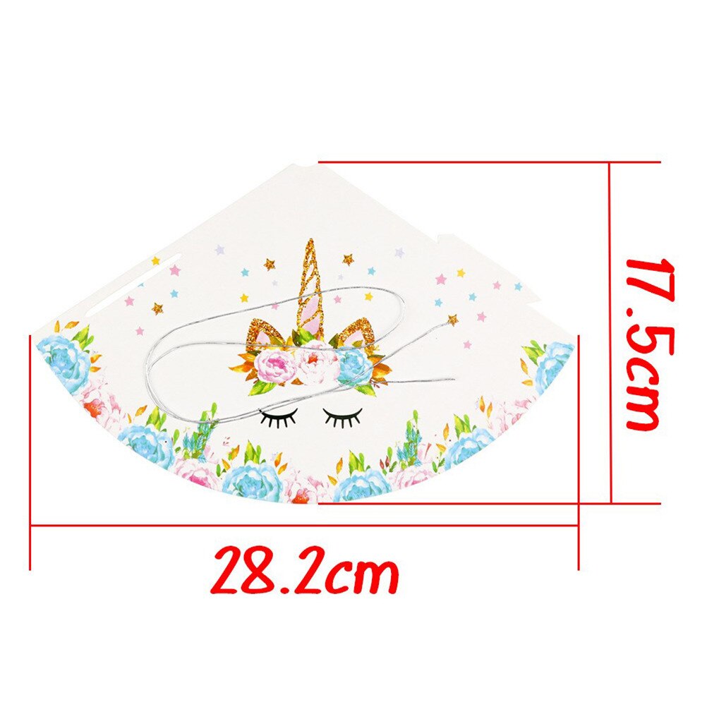 6pc/set Unicorn Happy Birthday Hat Party Paper Hat Kids Event & Party Supplies Girl Boy Birthday Party Decoration