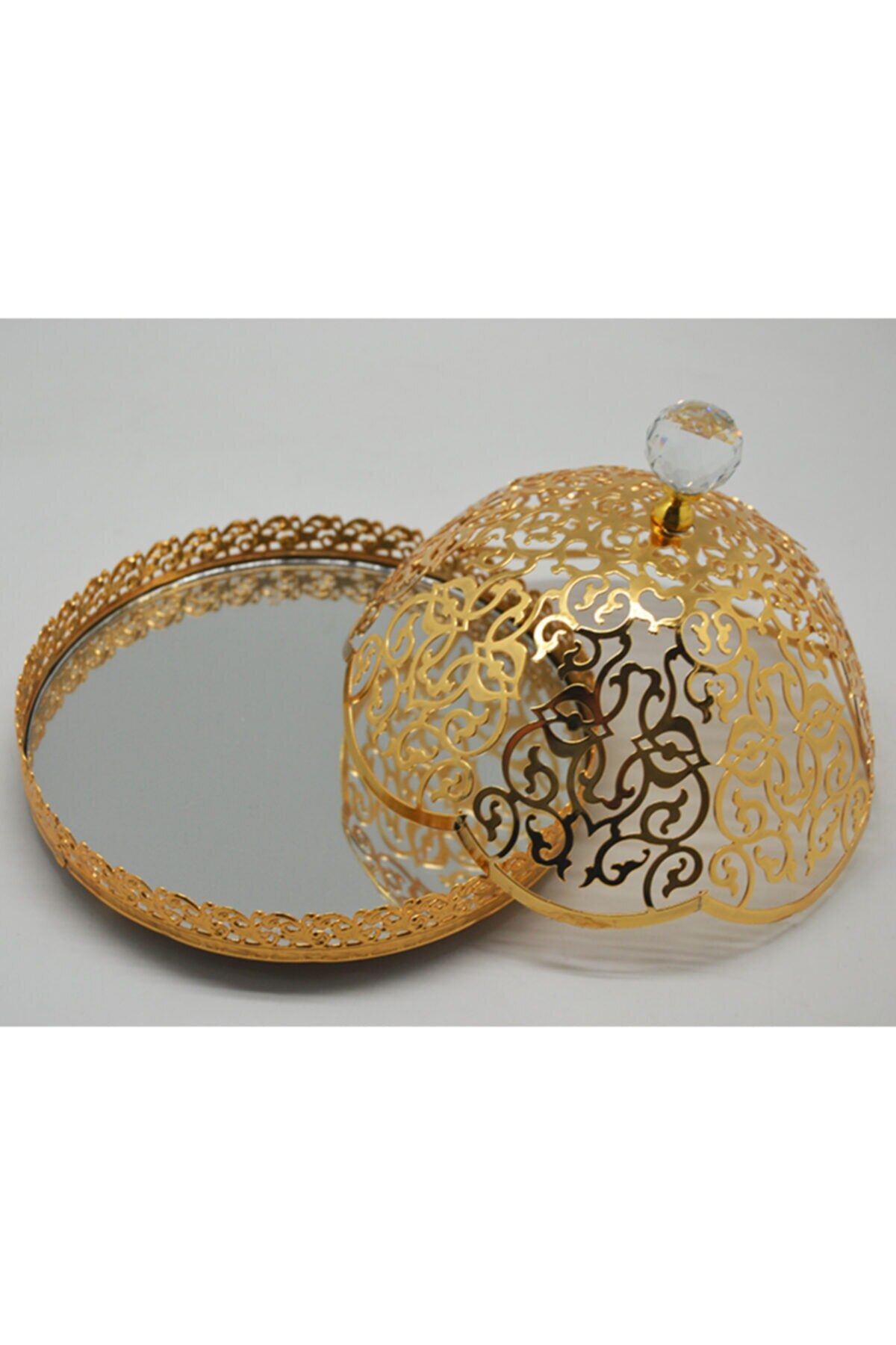 Large Stone Silver Turkish Delight Sugar Bowl 20 cm