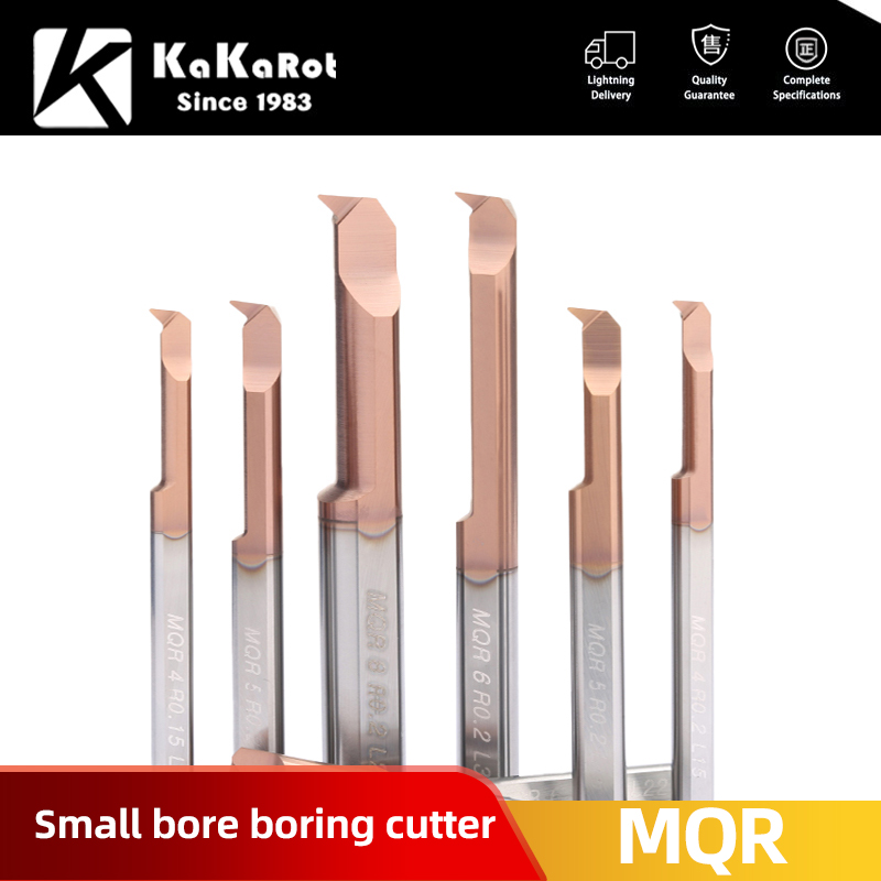 KaKarot MQR cortador de perforación para taladrado carburo recubierto Mini herramienta de torneado de torno interno copia de aleación de acero de tungsteno de agujero pequeño