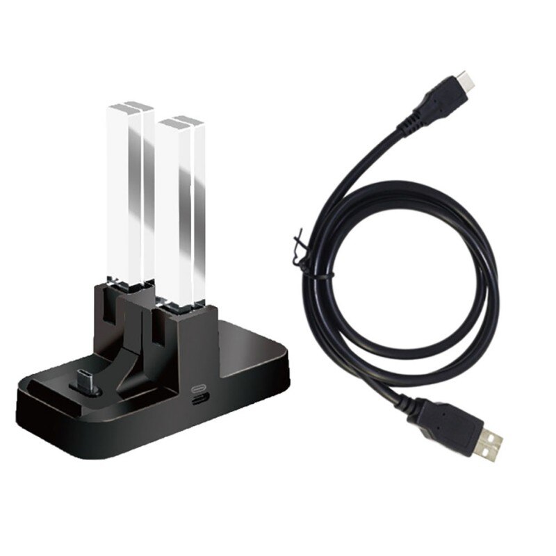 Uppgraderingsversion usb spelkontroll handtag laddare färgglad för switch fyra ladda plast för pro handtag laddare bas