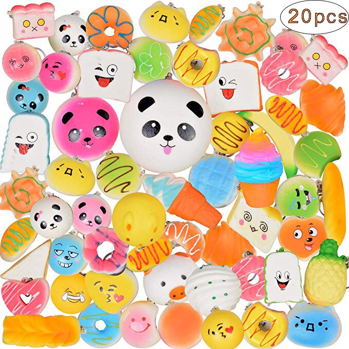 Random 30 Pcs Squishy Ice Cream Scented Slow Rising Kawaii Simulation Lovely Toy Soft Food Squishi Ice Squishy Toy Squishies: Random 20pcs