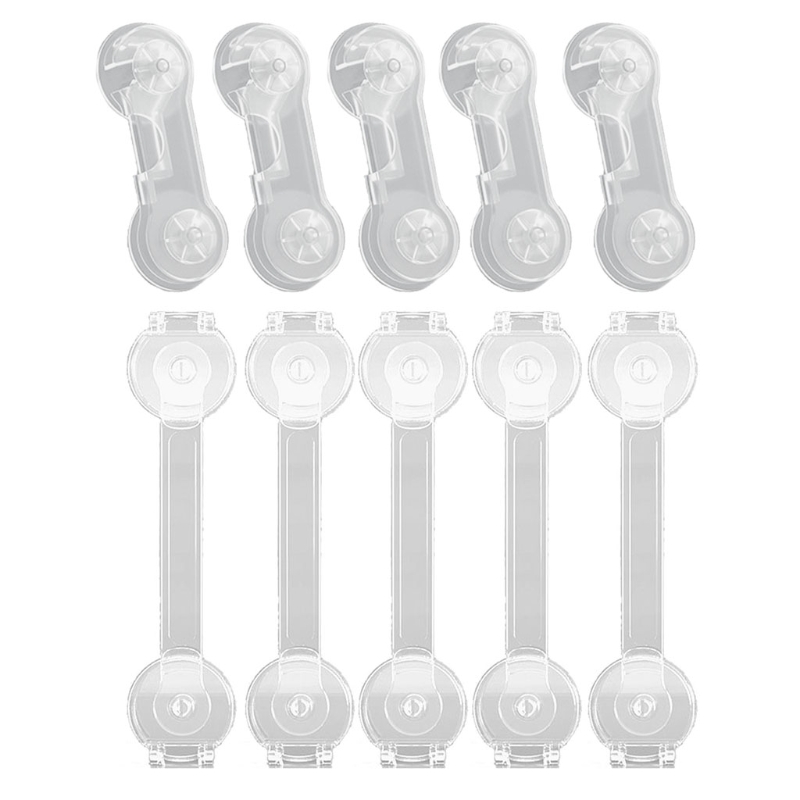 5/10 Plastic Child Lock Prevents Babies From Opening The Door At Will Rubbing Fingers For Refrigerator Washing Machine: C