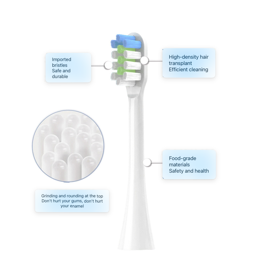 Replacement Toothbrush Heads For nandme nx8000 Sonic Electric Toothbrush Soft DuPont Bristle Tooth Brush Head,4/8/16PCS