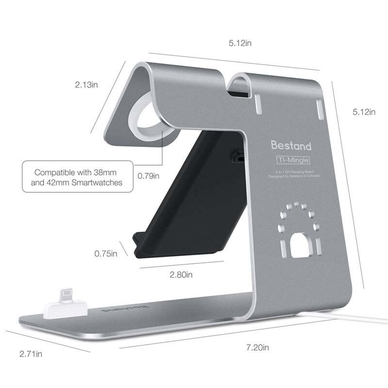 Universele Qi draadloze telefoon oplader stand pad voor apple watch charger 3 in 1 Opladen Dock Station Mount voor iPhone 8 samsung S8