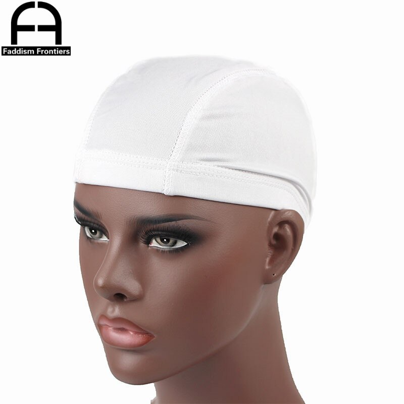 B T Men's Spandex Visor Beanie – Red/Blue Party Turban Dome Cap – One Size