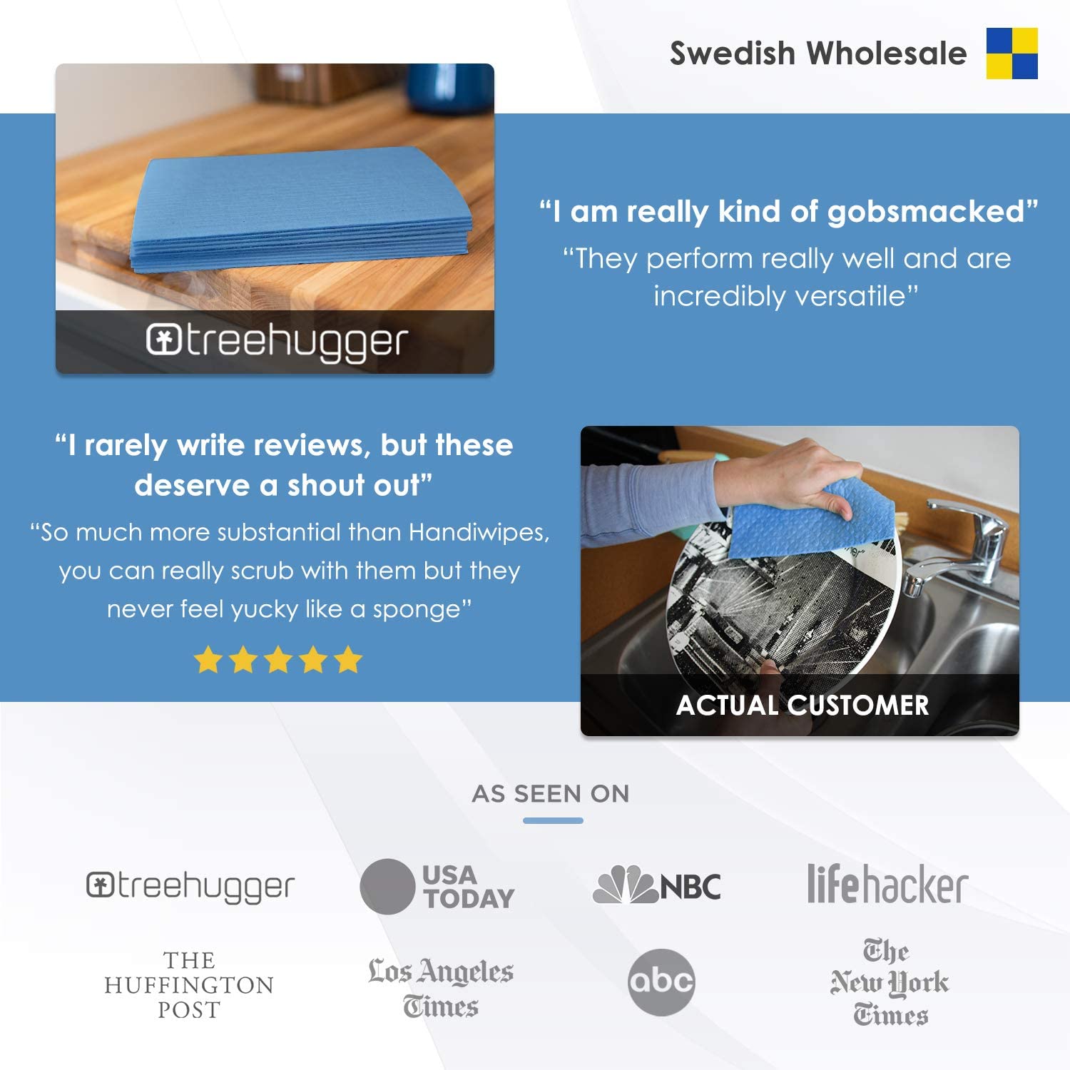 Svensk disktrasa cellulosa svampdukar - bulk 10 pack miljövänliga luktfri återanvändbara rengöringsdukar för kök