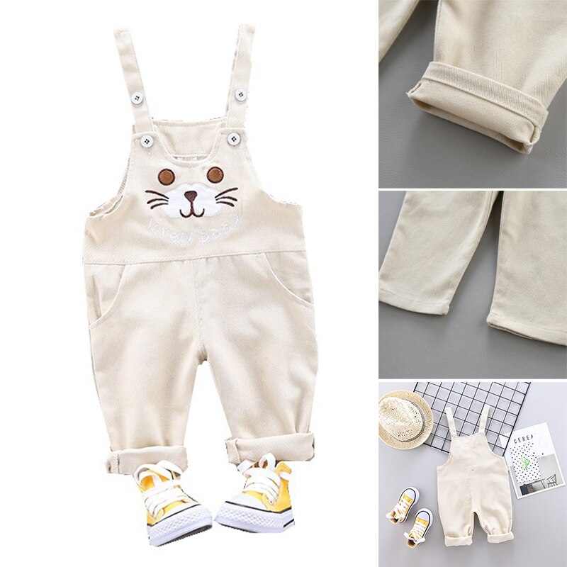 Herbst Baby Junge Mädchen Strumpf Baumwolle Lätzchen Hosen freundlicher Baumwolle Karikatur aufbringen Hosen Overall Hosen Outfit