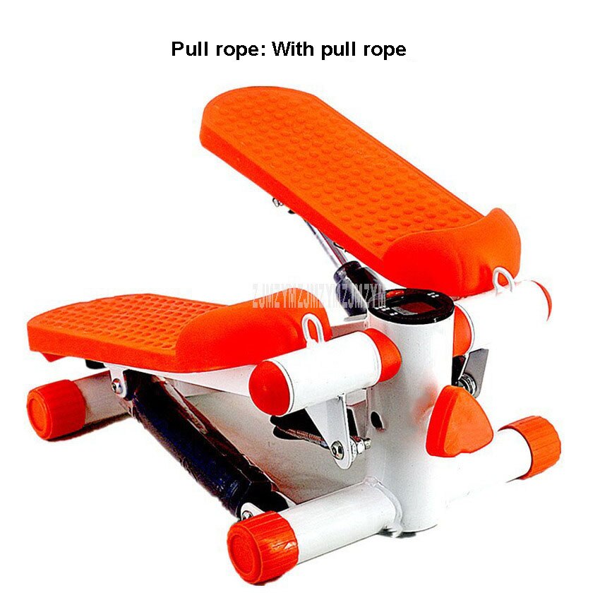 Multifunctional Indoor Fitness Stepper With Resistance Rope Home Exercise Tools Waist Beauty Sports Stepper Walker Equipment: Orange