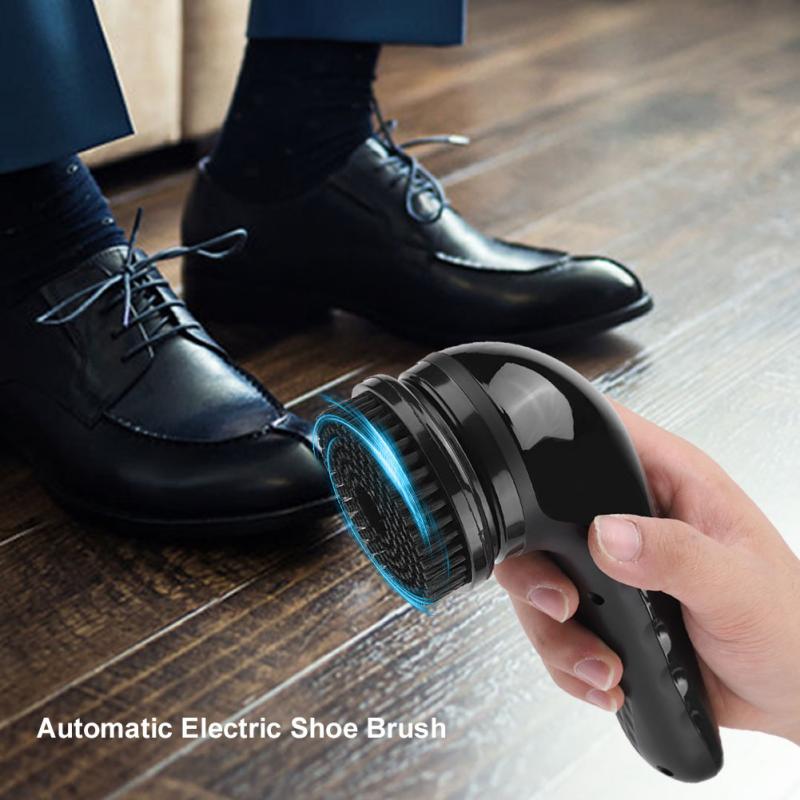 Multifunktionel elektrisk sko poleringsmaskine automatisk skopudsning maskine bærbar sko rengøring læderpleje usb genopladelig