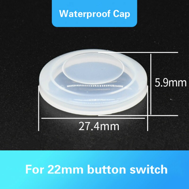 Capuchon étanche à bouton-poussoir en métal, 12mm 16mm 19mm 22mm 25mm 30mm, housse de protection en Silicone, anti-poussière: for 22mm