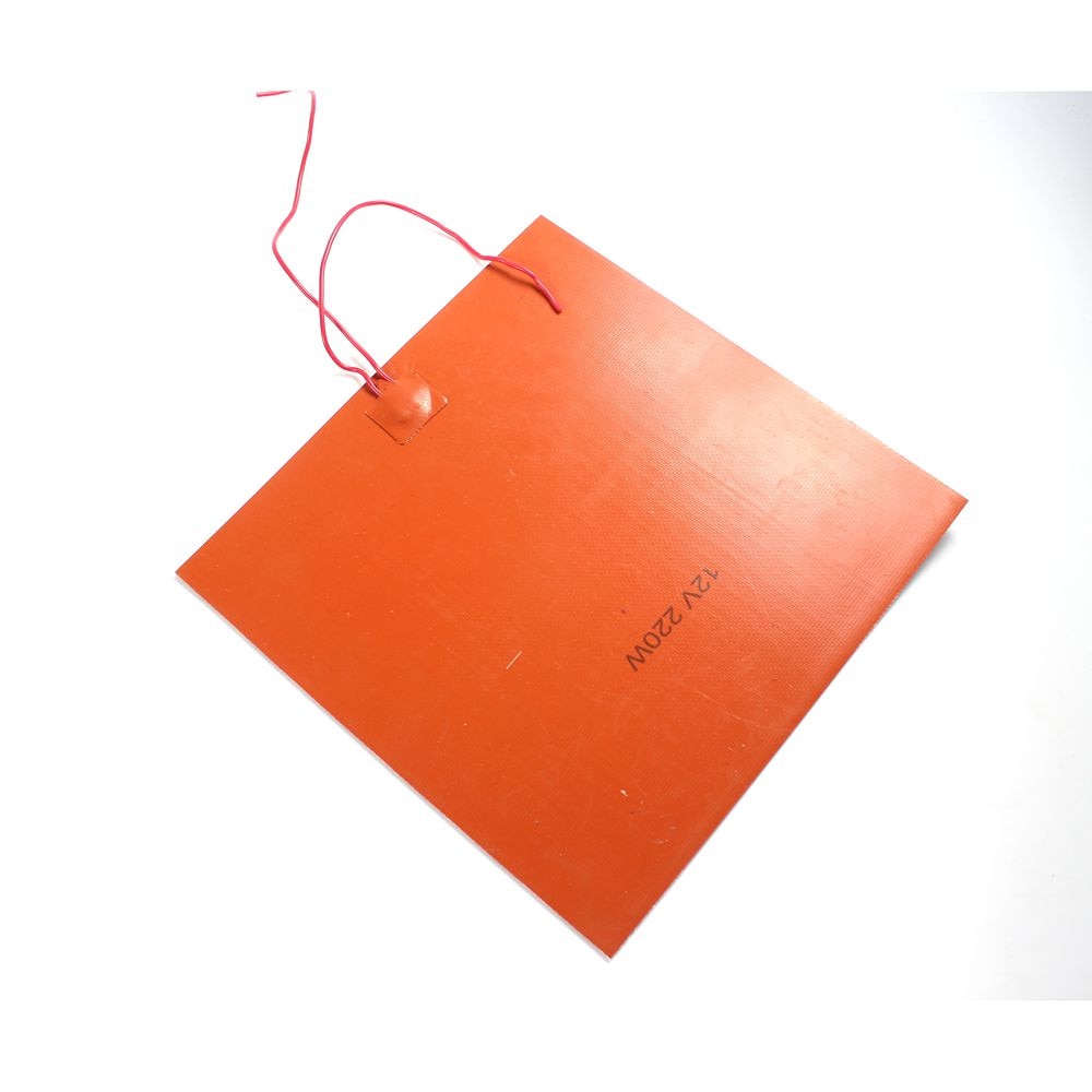 250 x 250mm 5v 12v 24v 36v 48v 110v 220v 380v siliconen verwarmingsmat, rubberen verwarmingsmat, verwarmde bedplaat, flexibel, waterdicht, 3d printers