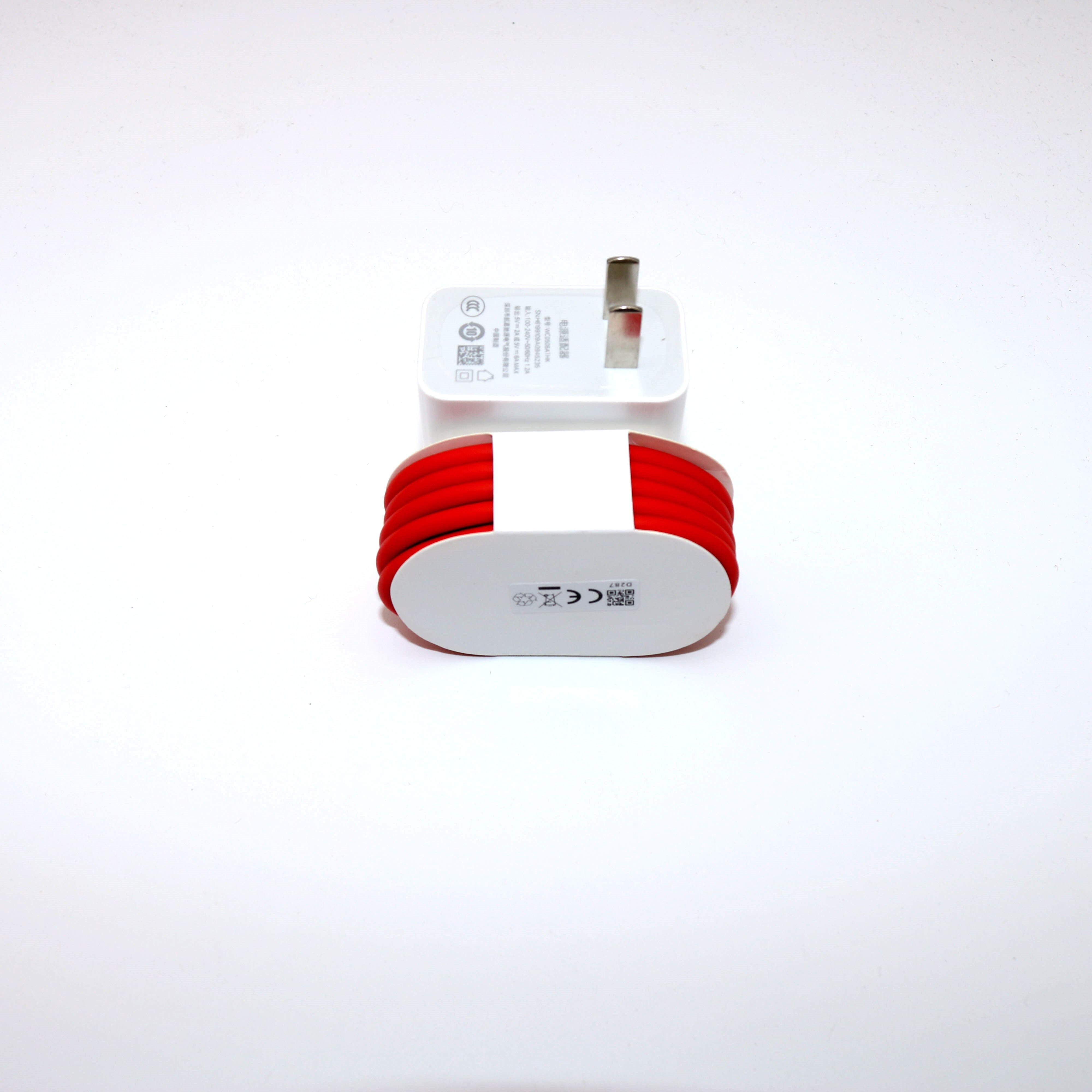 Original oneplus 7 t pro carregador 30w adaptador de alimentação um mais 7 pro ue/eua warp carga 5 v/6a 30 carregador 6a usb tipo c cabo: US Red Cable