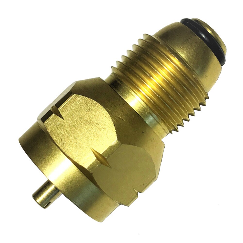 Adaptador de repuesto de propano, licuado de Gas, tanque cilíndrico pequeño de 1lb, carcasa calefactora Coleman de latón, accesorios para estufa de exterior