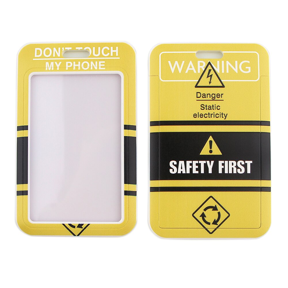 LX535 Danger Warning Signs Phone Straps Lanyards Id Badge Holder For Student Card Cover Business Card With Lanyard Rope: 2