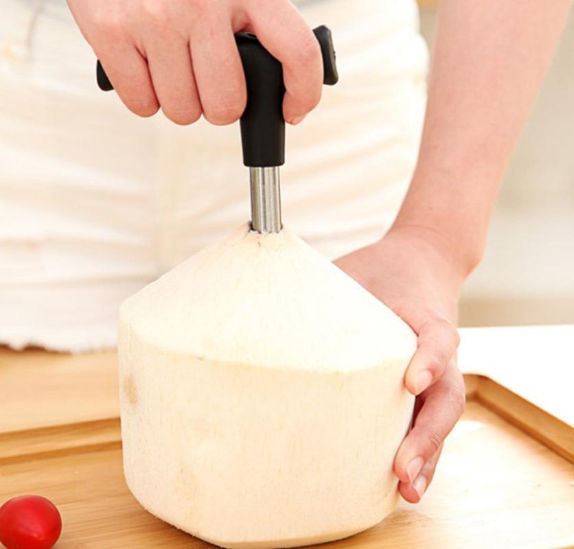 Duurzaam Rvs Kokosnoot Opener Driller Cut Handige Keuken Gereedschap Fruit Opener Kokosnoot Opener keuken tool