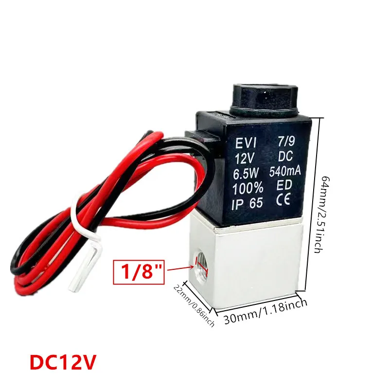 2 v 025-06t normalt åben 12v magnetventil 1/8 " 24v 110v 220v 380v 1- vejs ventil pneumatiske ventiler til vand, luft, gas, tovejs