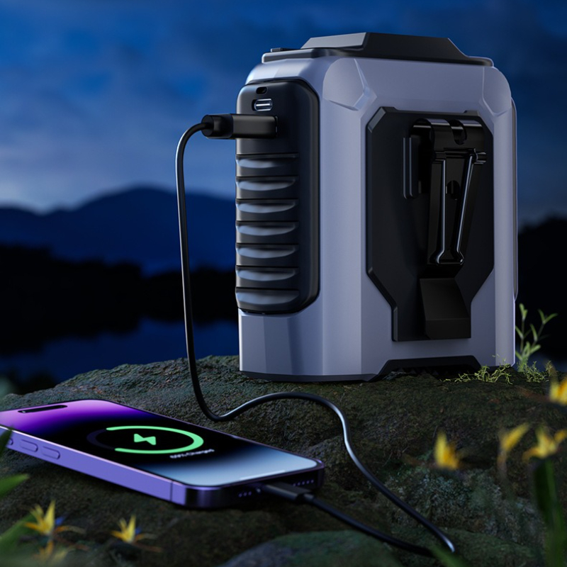 Upgraded electric fan waist hanging high-speed digital display portable turbine brushless motor hanging neck USB charging