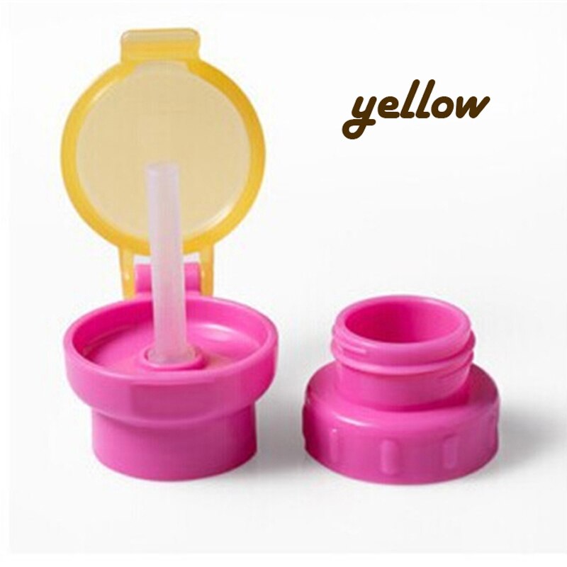 Water Drinking Bottle Cap Cover Replacement With PP Silicone Food Grade Water Bottle Straw for Kids Children Feeding Drink