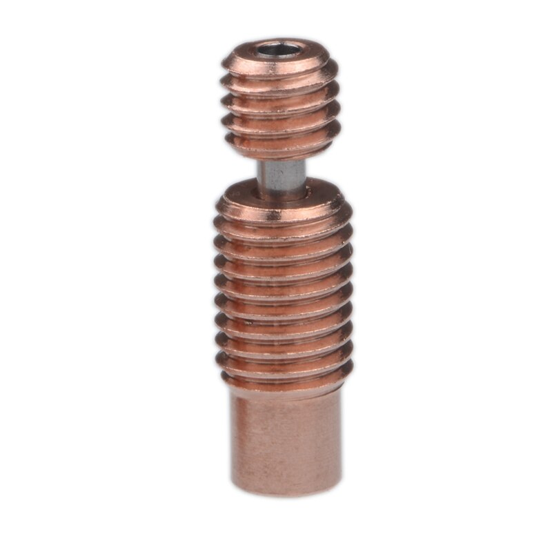 2PCS Heat Break Bi-Metal All-Metal 3D Printer Accessories Nozzle Throat for 1.75mm E3D V6 Heater Block(Threaded)