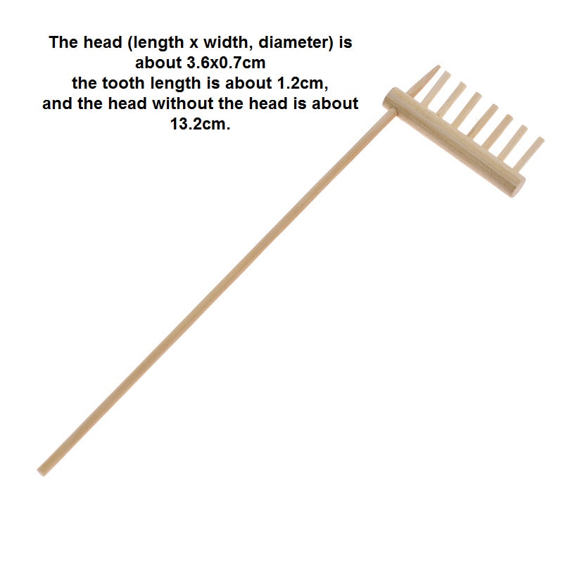 She Love 5pcs Bamboo Zen Garden Rake Meditation Tools Home Decor Relaxation Handcrafted