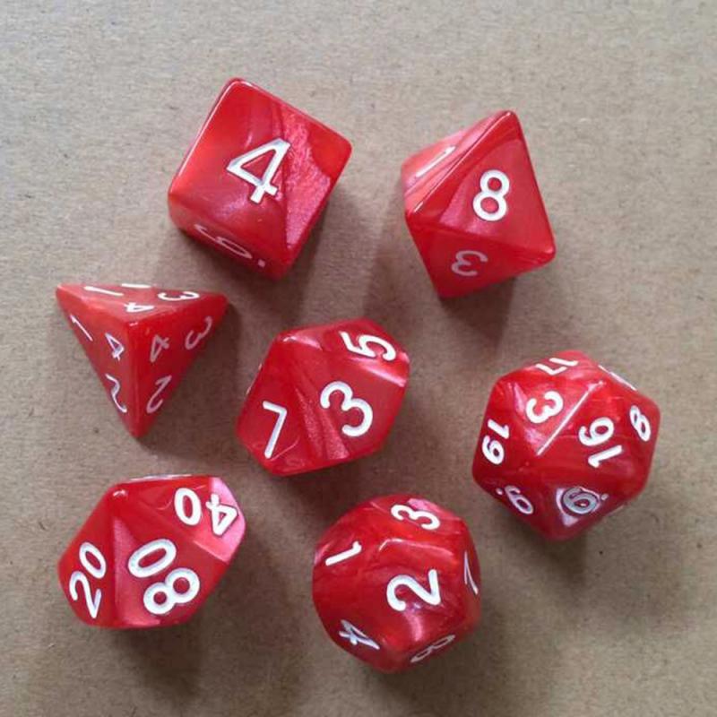 7 pçs/set 6 Jogo Cores Multi Lados Dice Cor Dices Jogo Jogando Multicolor Para Festas TRPG Gamer Portátil