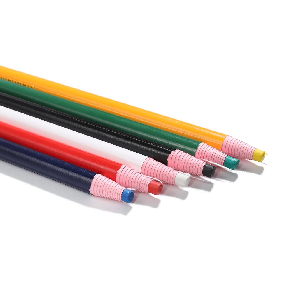 6 uds. De lápices de tiza de costura a medida, sin cortes de colores, pluma marcadora de tela para Sastre, accesorios de costura, tiza para costura, lápiz para ropa
