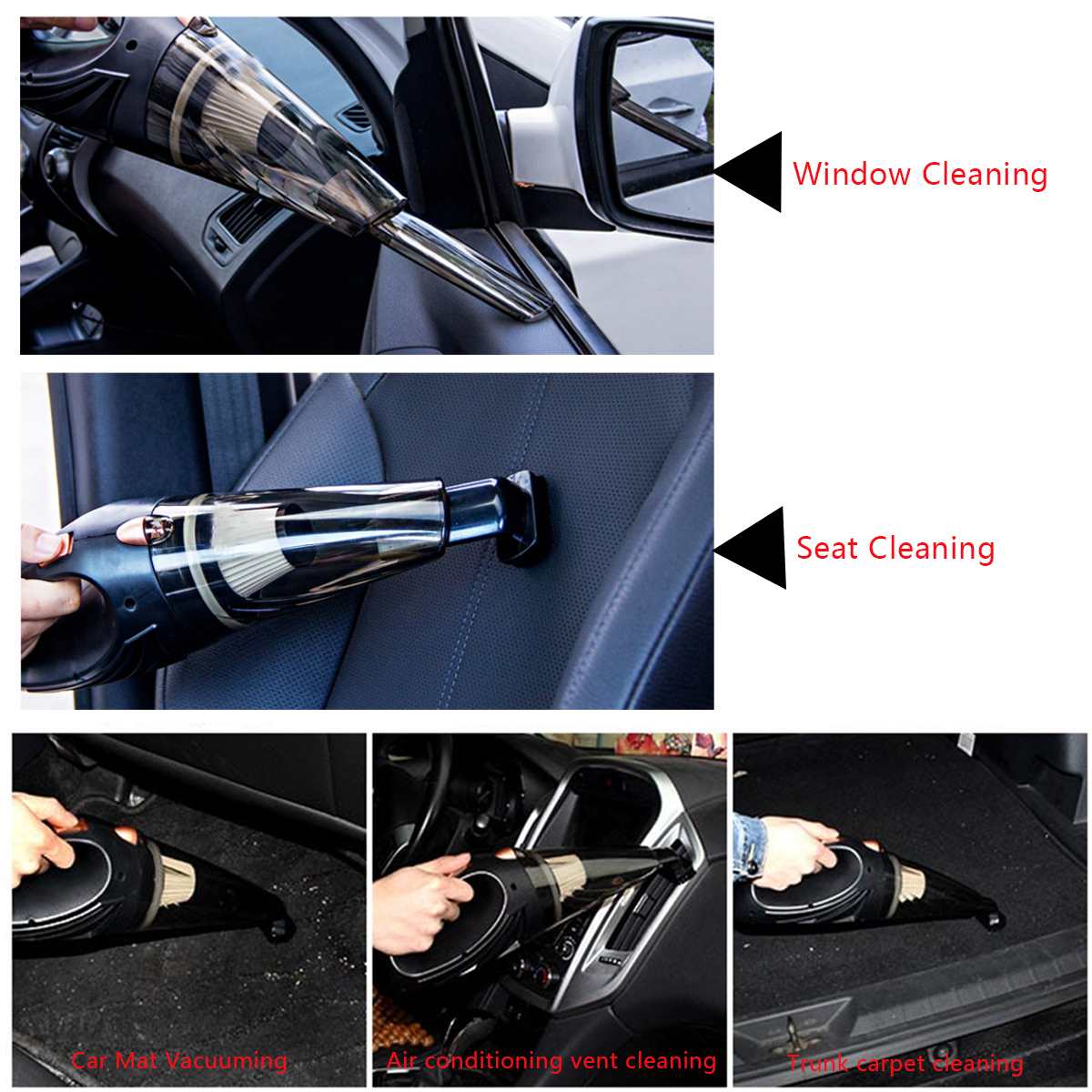 12V Car Vacuum Cleaner Automobile Auto Handheld Vacuum Cleaner Dry / Wet Portable Duster Indoor Home Car interior Powerful