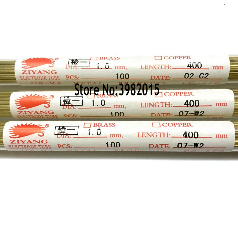 Furo de bronze do comprimento do tubo od1.0 * 400mm do elétrodo da perfuração único para a máquina de perfuração de edm