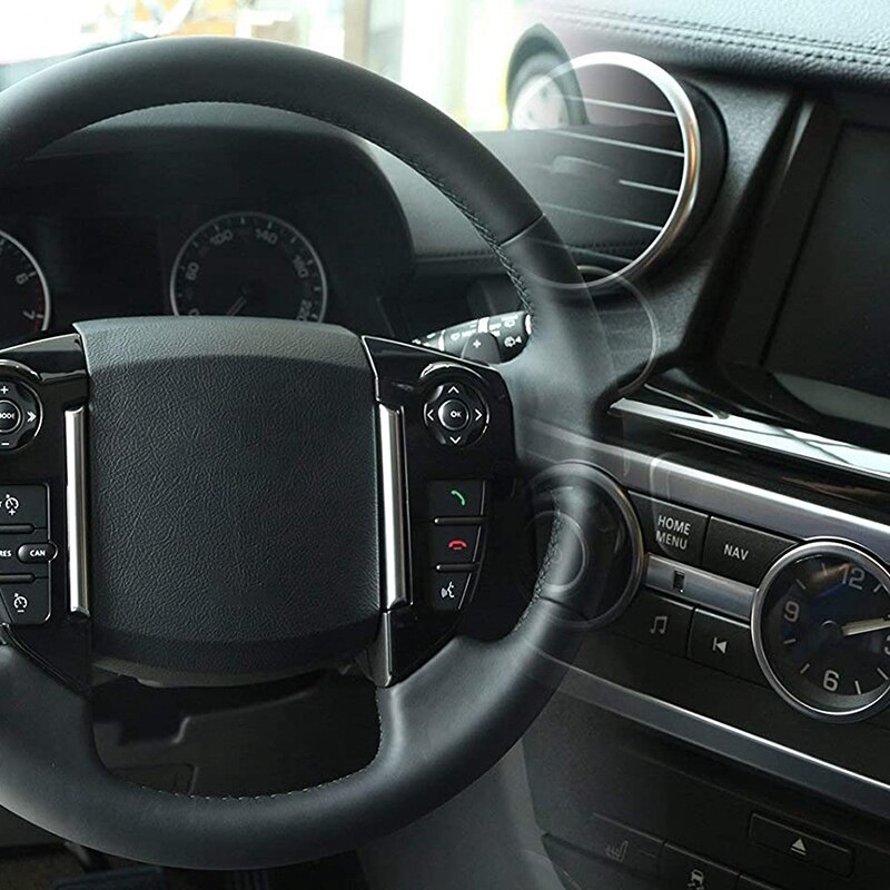 Car Steering Wheel Cover Trim Stickers for Land Rover Discovery 4 LR4 ,for Freelander 2
