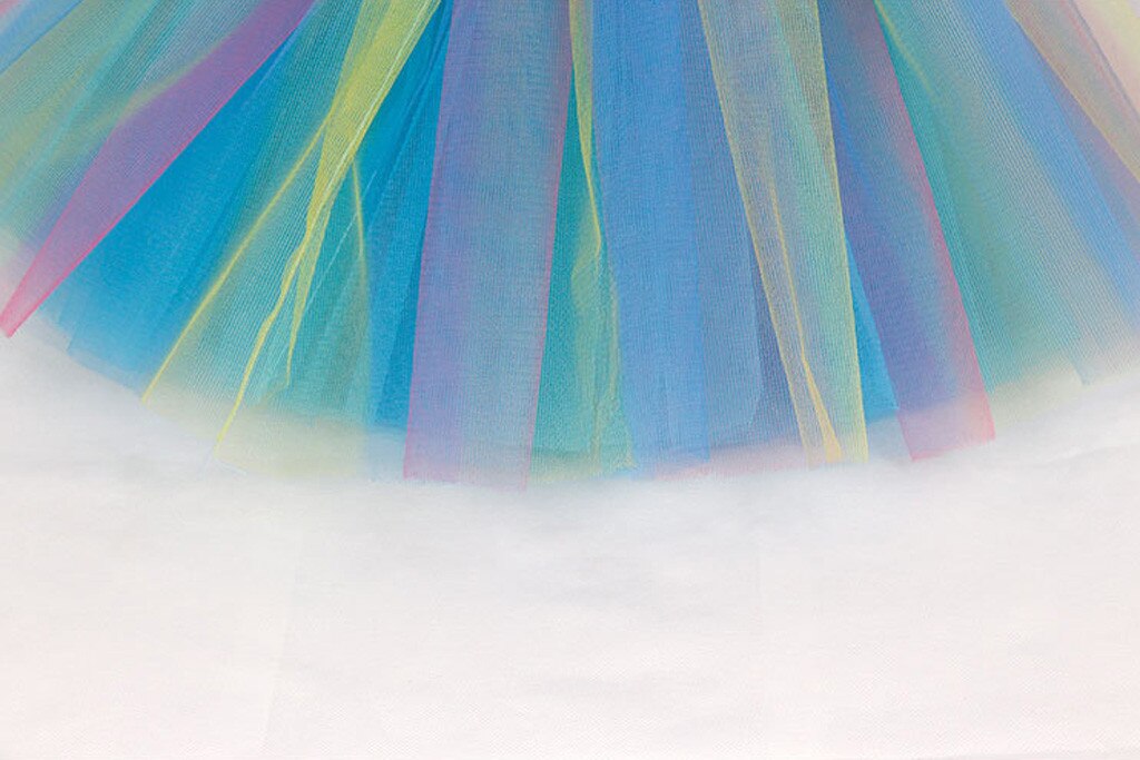 Bambino del bambino Della Ragazza Del Bambino Vestiti Del Bambino Del Bambino Kawaii Multicolore Pannello Esterno del Tutu di Tulle del Pannello Esterno di Balletto Dei Bambini Outfit Costume Della Principessa Pageant abiti