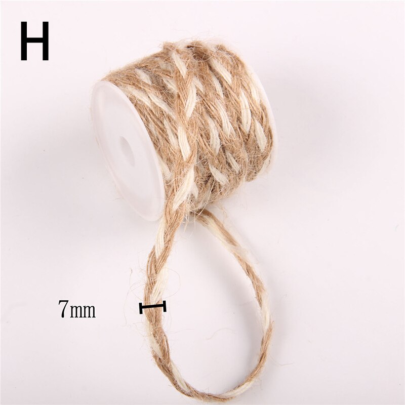 Rubans hessiens en toile de Jute naturelle, 5M, ficelle de lin, ficelle pour , emballage, fête de mariage, bricolage, ruban en lin décoratif: H