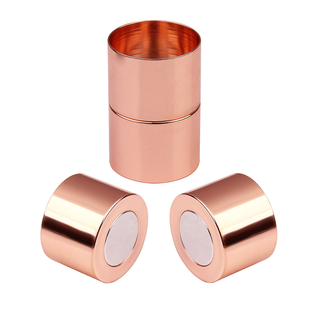 Lote de 5 unidades de cierres magnéticos fuertes cilíndricos de varios tamaños, hebilla para fabricación de joyería, accesorios de conectores de pulsera de cuerda de cuero DIY: 12 mm / Verde