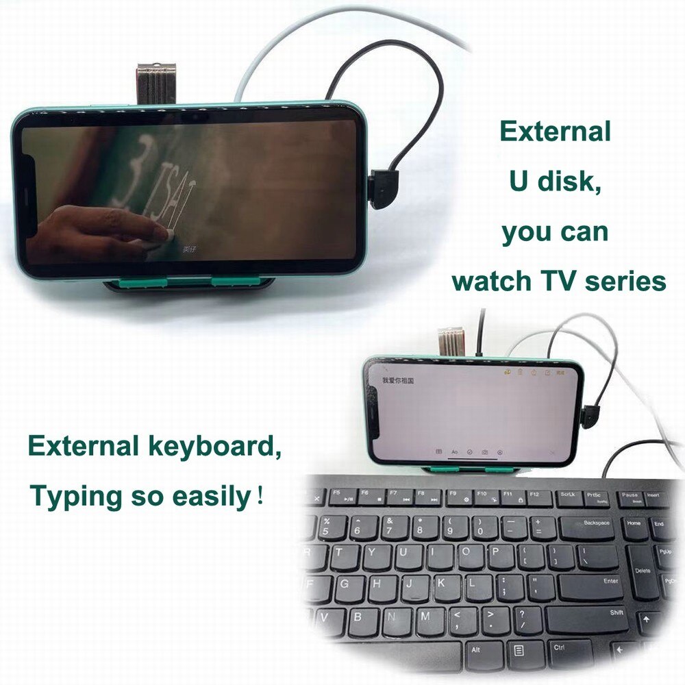 Docking Station For iPhone 11 XR XS Max S iPad Pro Apple External Mouse Keyboard IOS13 OTG Adapter Lighting to USB HUB