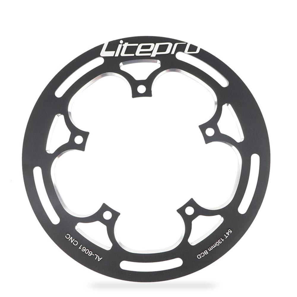 50t 52t 53t 54t Single Chainring Aluminium Alloy Bicycle Chain Ring Chain Wheel Ring Protective Cover Cycling Accessories: 54T black