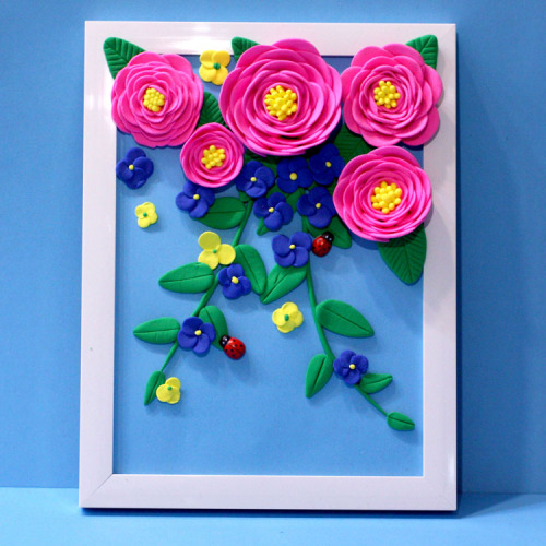DIY Toys for Children Super Light Weight Clay Photo Frame Set 3D Colorful Mud Christmas Educational Kids Arts Crafts Toys: B