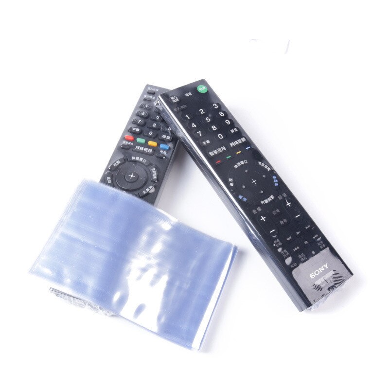 10Pcs Clear Krimpfolie Zak Tv Afstandsbediening Case Cover Airconditioning Afstandsbediening Beschermende Anti-Stof tas