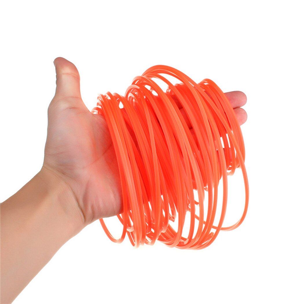 50m Trimmer Line Orange Square Brushcutter Strimmer Trimmer Cord Line Wire 2.7mm For STIHL Garden Tool Parts