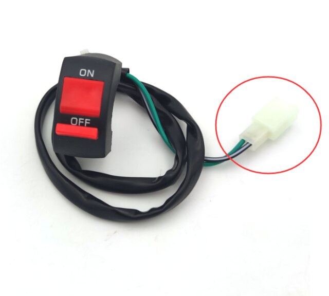 Motorcycle Starter Switches Bullet Connector Handlebar Switches ON/OFF Button Connector Push Button Switch: Style A