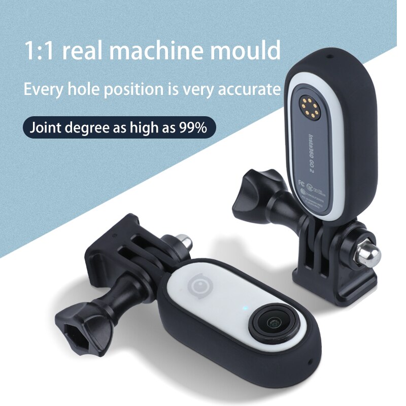 Beschermende Frame Border Case Mount Installlation 1/4 Schroef Gat Verstelbare Hoek Beugel Voor Insta360 Go2 Duim Accessoires