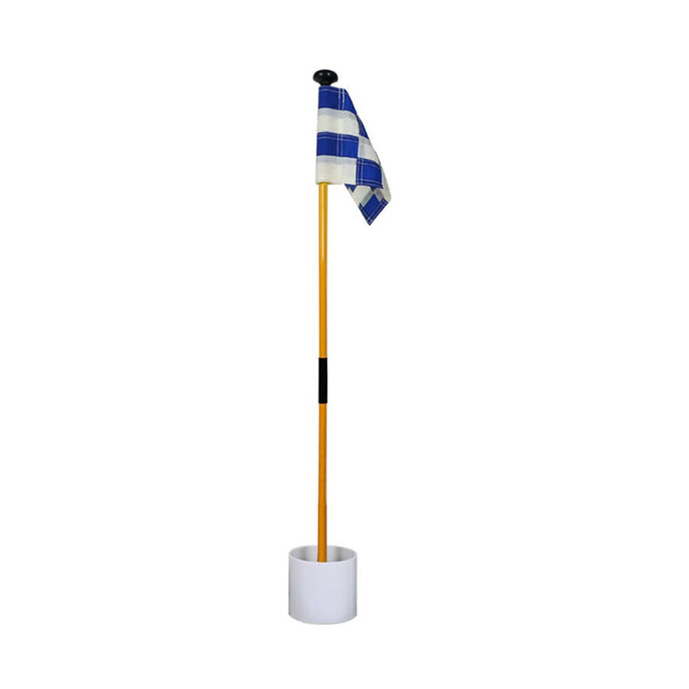Golf flagga bakgård enkel installation övning stick hål kopp bärbara träningshjälpmedel putting green löstagbara utomhussporter: Blå vit