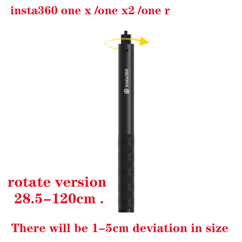 Insta360 – support de boulon en U pour moto (GO 2/ONE X2/ONE R) avec bâton à Selfie Invisible, accessoires de caméra d&#39;action: selfie stick 2
