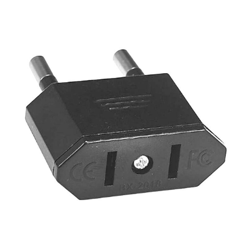 US to EU Conversion Plug European Outlet Plug Power Adapter Input from Usa to Europe Travel change-over plug: black
