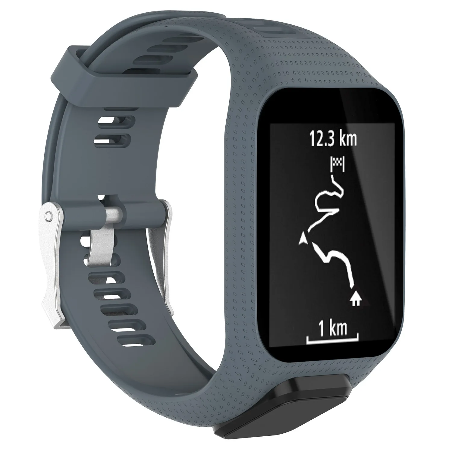Silikonband für tomtom Läufer 2 3, Cardio-Musik, Smartwatch, Ersatzarmband, Sportarmband, Armbänder für Tom Tom Abenteurer: Weiß