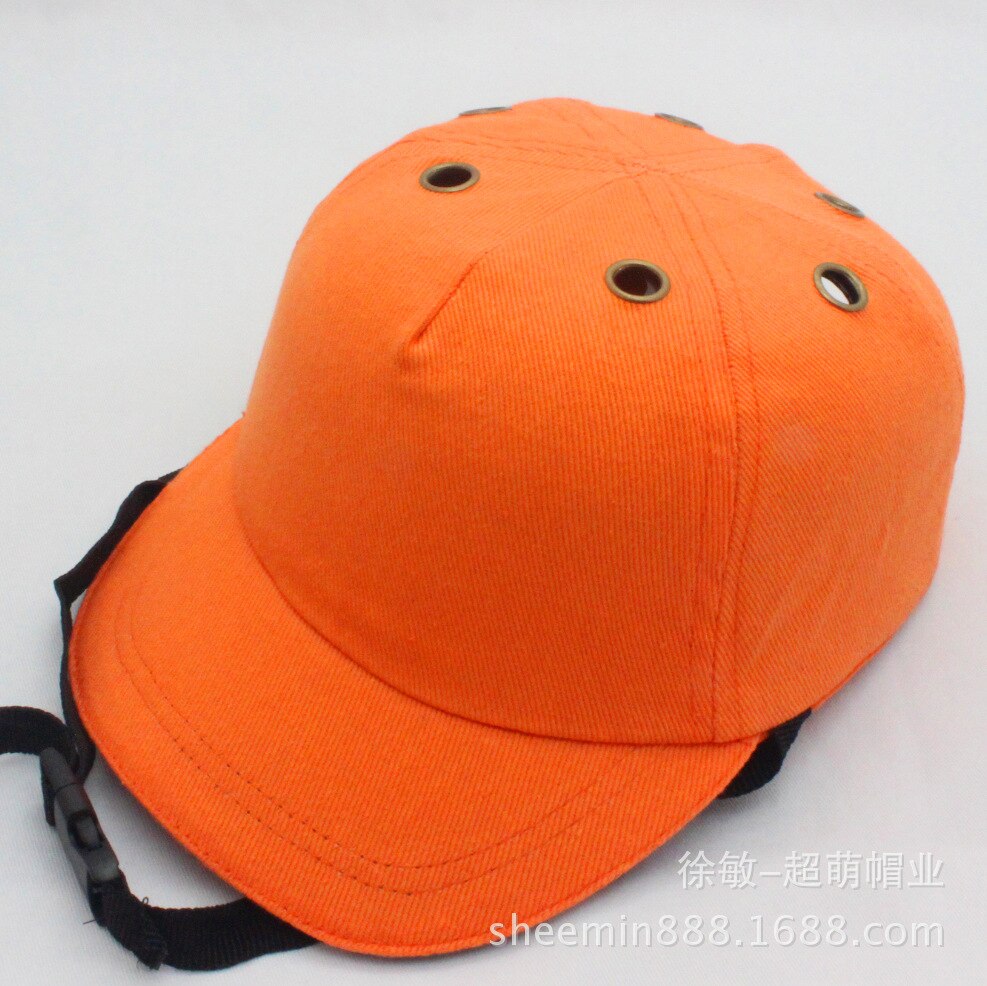 Work Safety Helmet Bump Cap Head Protection Cap ABS Inner Anti-smash Lightweight Breathable Baseball Hat Style Work Site: Orange
