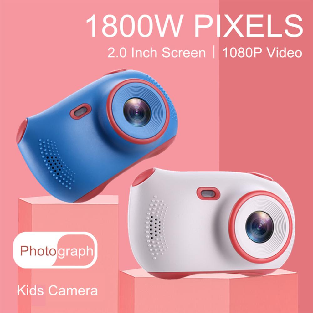 2.0 Polegada tela ips mini câmera 18mp bonito crianças dos desenhos animados hd 1080p digital vlog câmera brinquedo educativo para crianças presente de aniversário