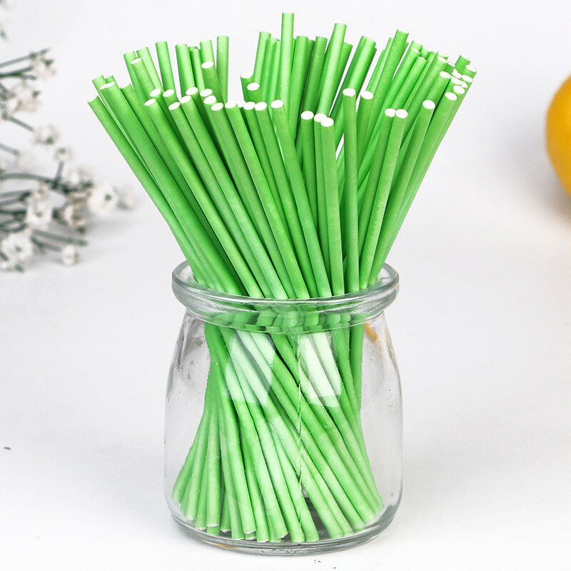100 stk/lot godteri farget papir slikkepinner for cake pops candy popcake pinne 10*3.5cm hjemmebakst gyh
