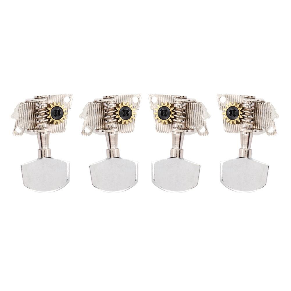 Tuning Peg Machine Head 2L2R Zilveren Klassieke Stijl Ukulele Stemsleutels Machine Heads Ukulele Diy Onderdelen
