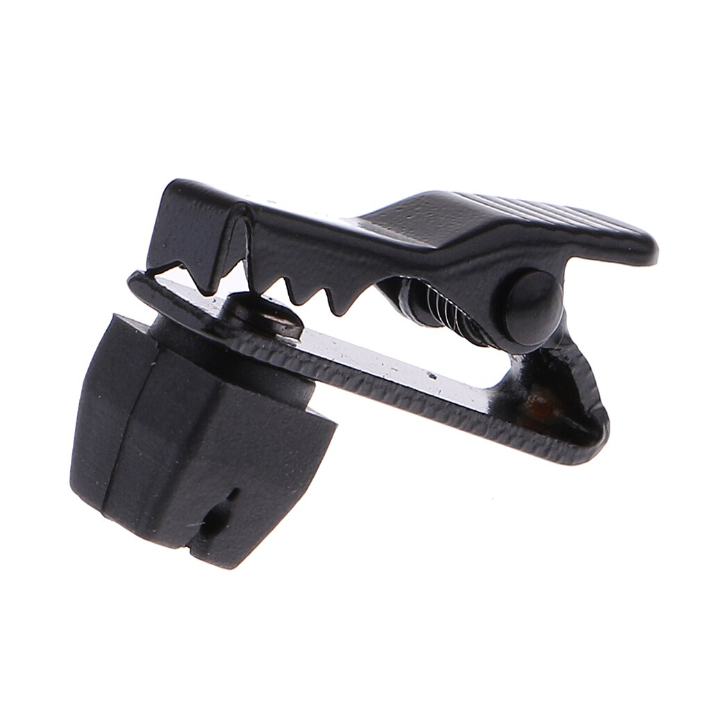 Mini micrófono Lavalier para solapa, soporte de Clip para Collar, accesorios para micrófono, negro