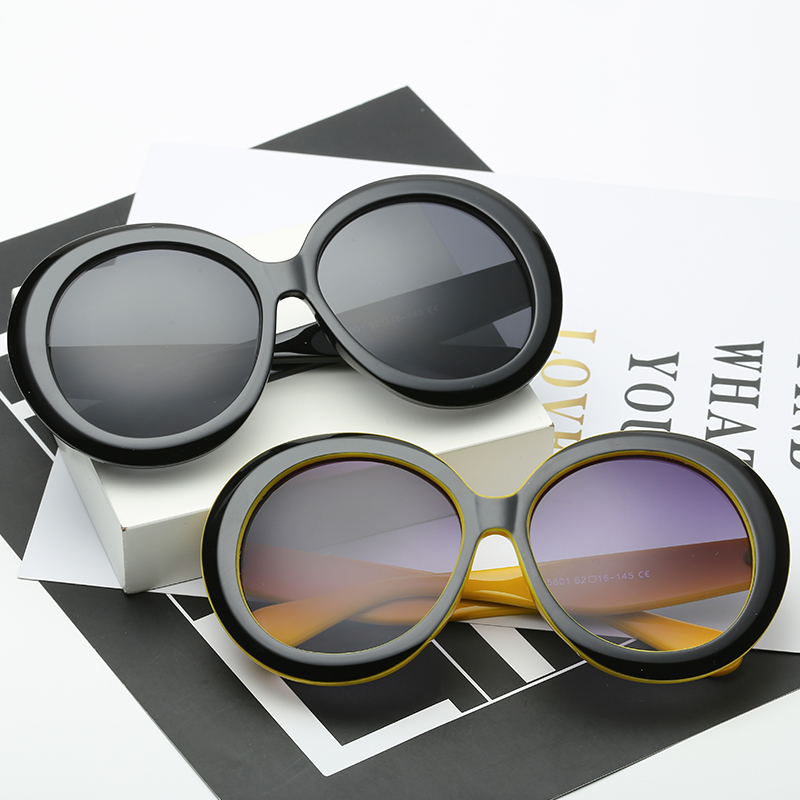 Wandern Vintage Übergroße Runde Anti Licht Gläser Frauen Braun Gradienten Gläser Weibliche Spiegel Klar Shades